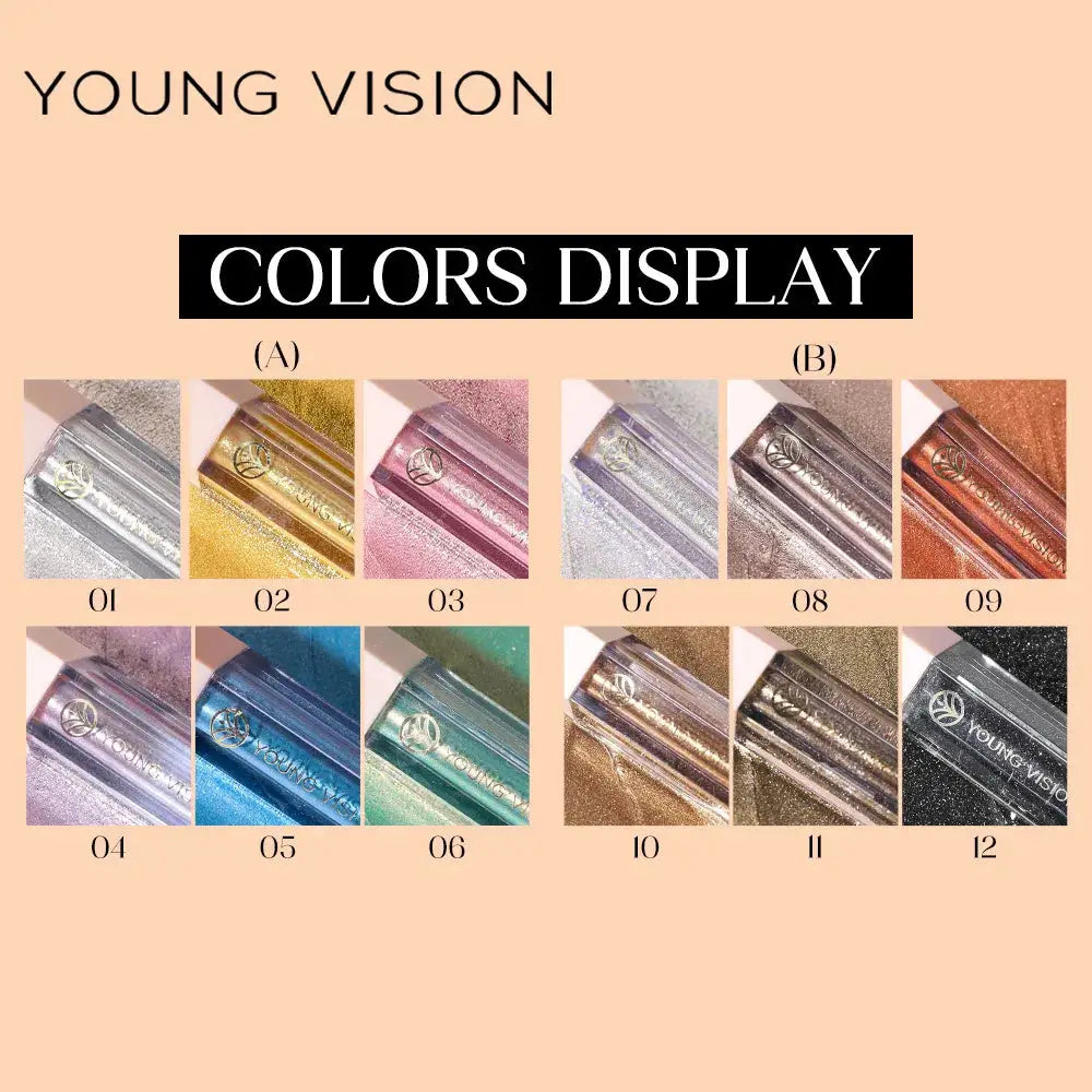 12-Color Shimmering Liquid Eyeshadow Set