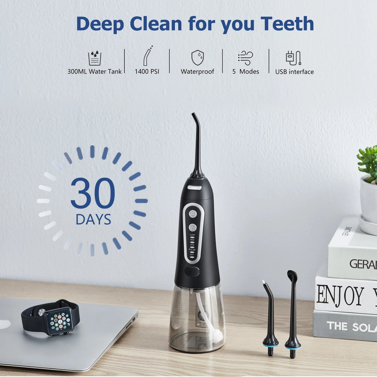 Portable Dental USB Rechargeable Water Flosser