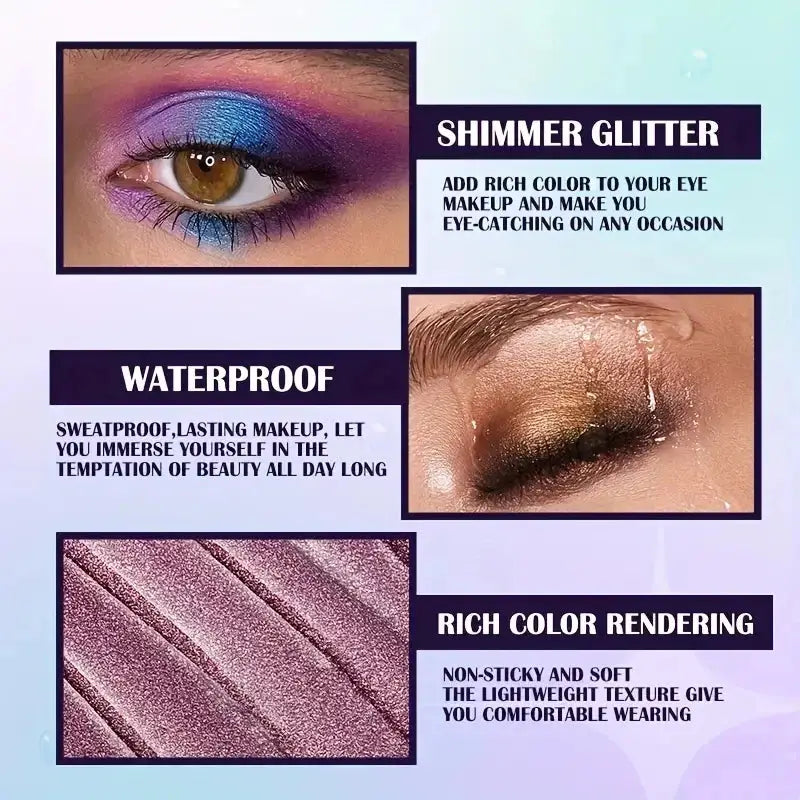 13-Shade Waterproof Liquid Eyeshadow Palette