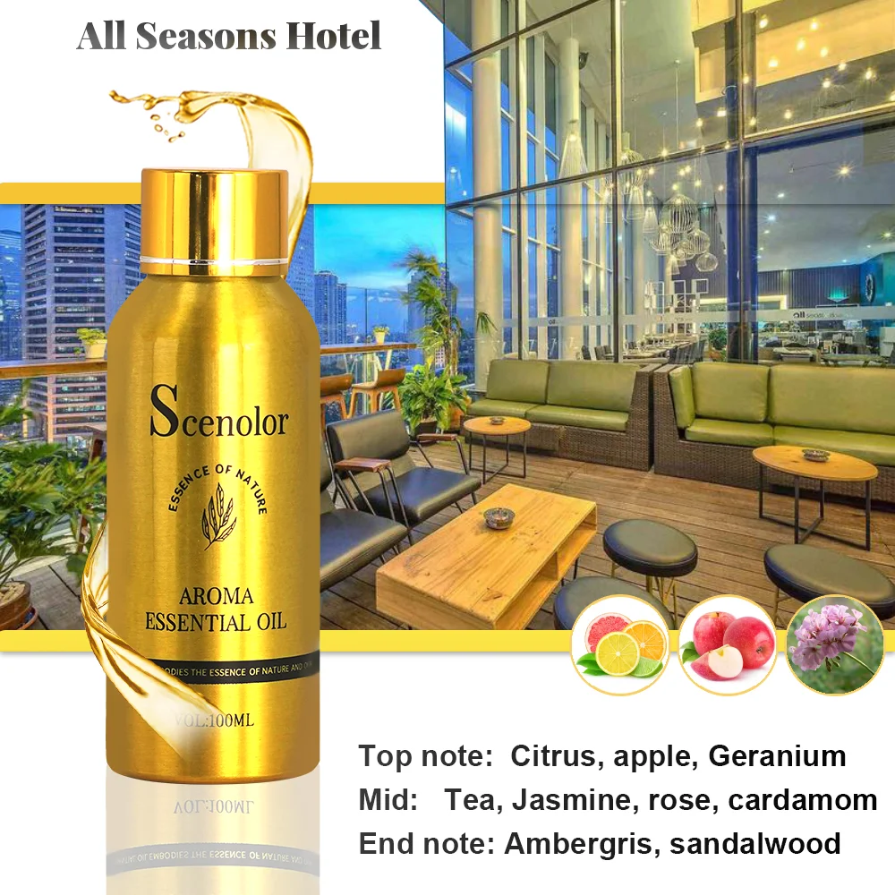 Hotel Essential Oil 100ml Pure Plant Extrat Room Fragrance Home Air Freshener Electric Aromatic Oasis Essential Oil For Diffuser