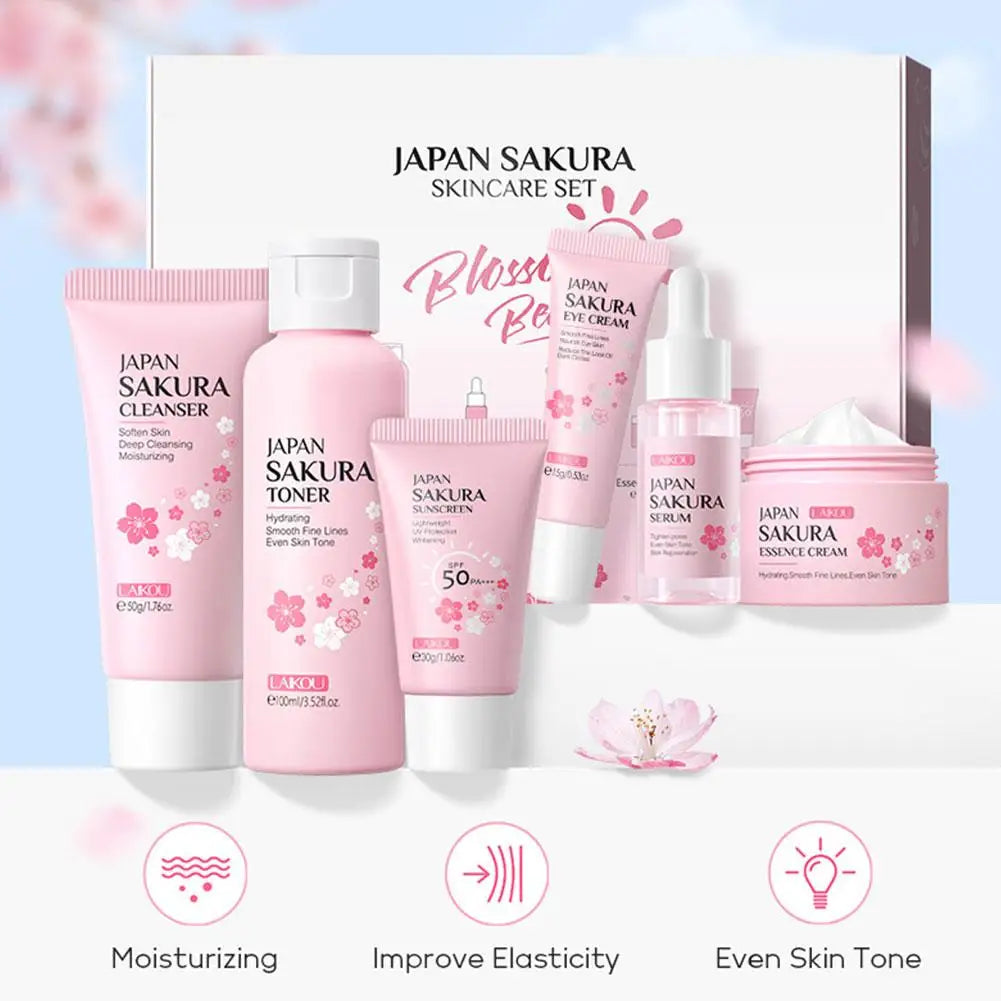 6pcs Sakura Skin Care Sets