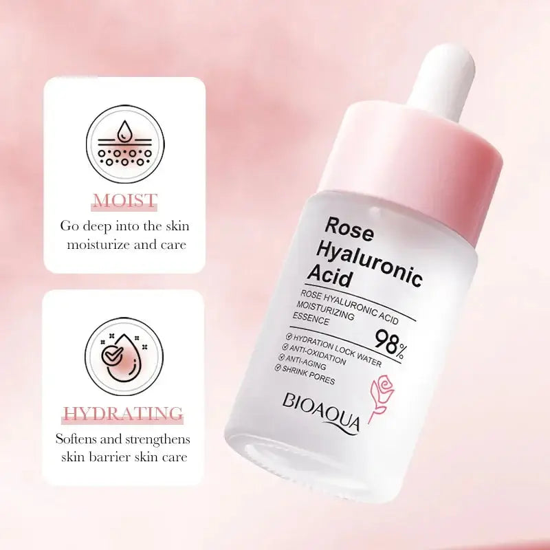 Rose Nourishing Essence Hyaluronic Acid Moisturizing Face Serum