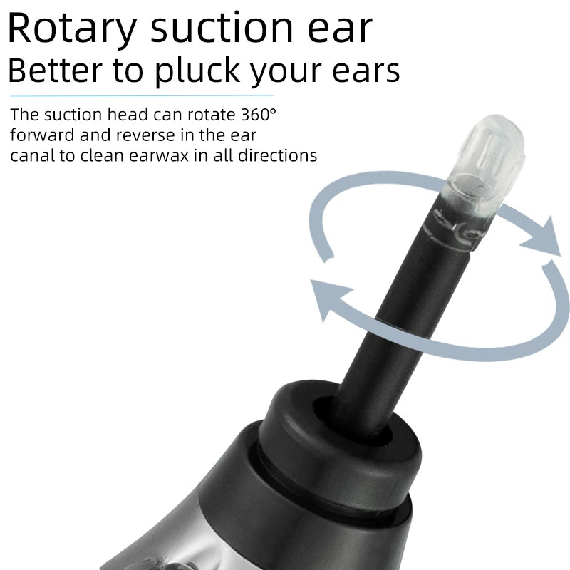 Rotary suction ear feature of CleanPro Massager