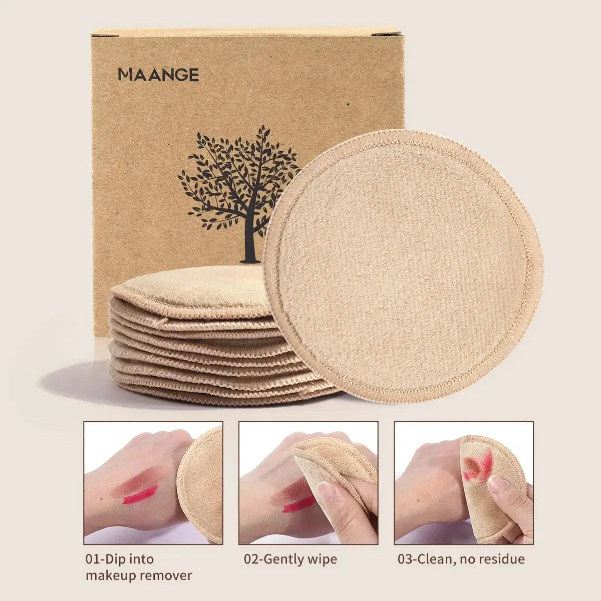 10 Pack Reusable Makeup Remover Pads