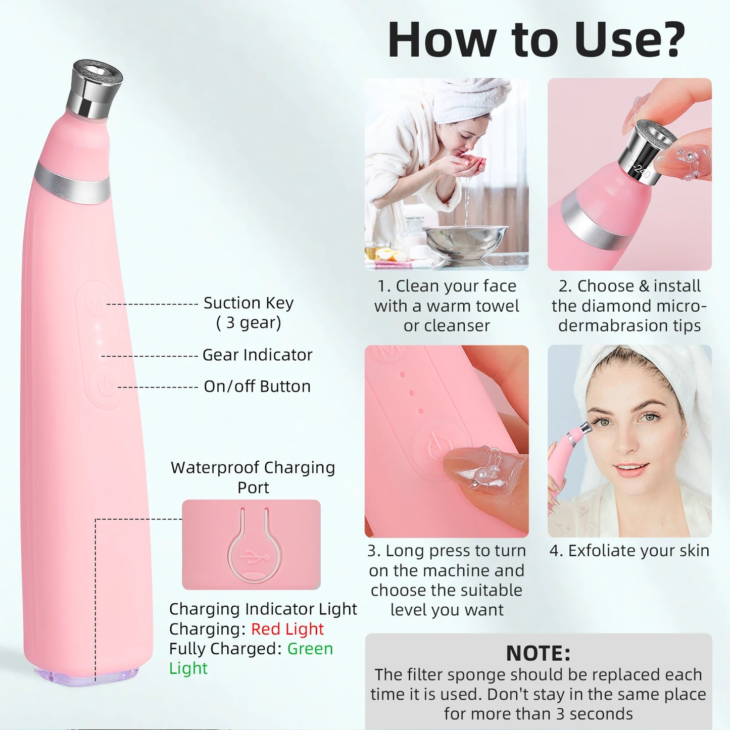 Facial Peeling Beauty Device SPA Tool