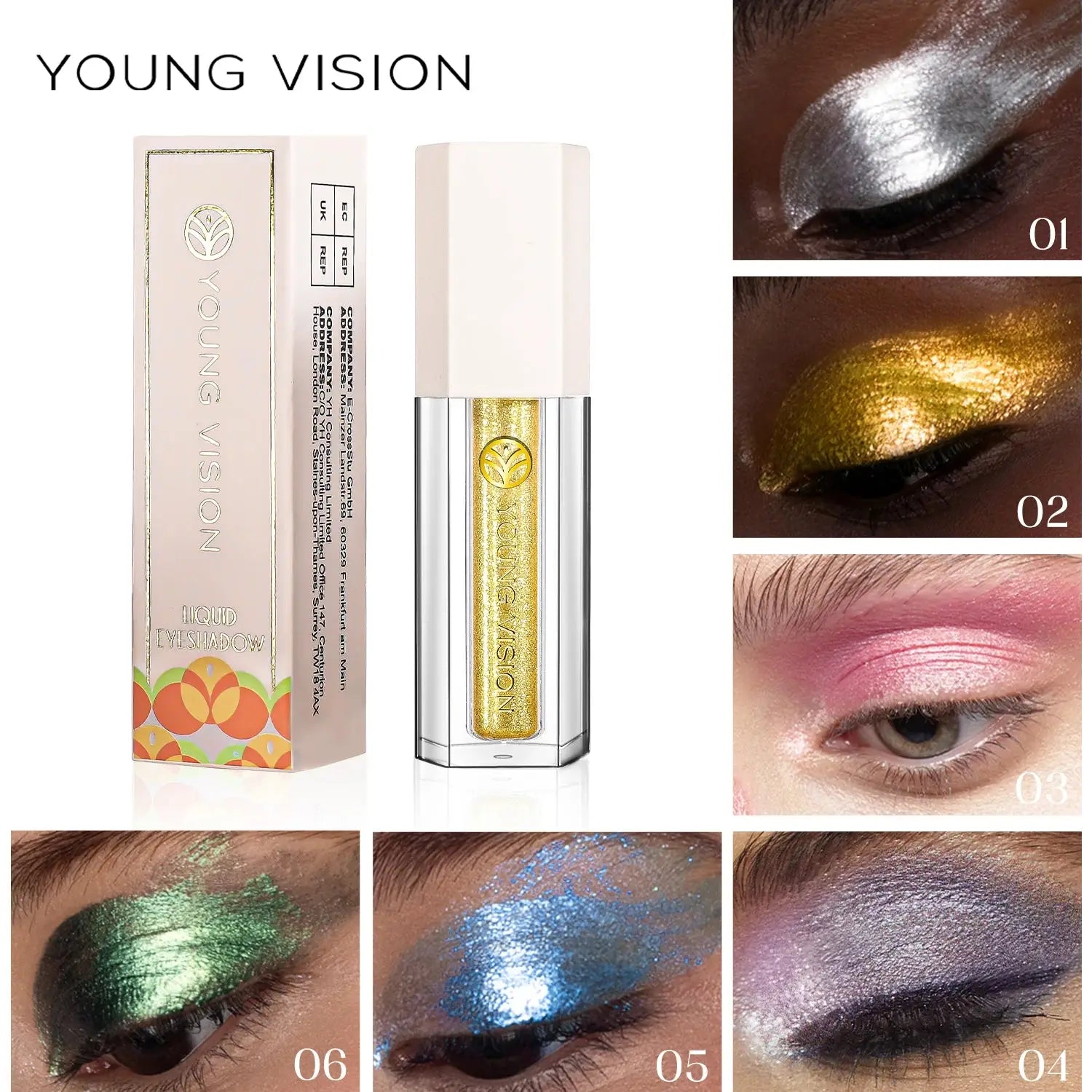 12-Color Shimmering Liquid Eyeshadow Set